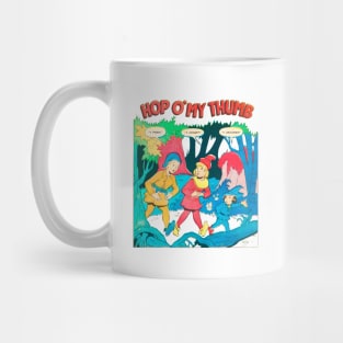 Three Walkers in the Retro Forest Hop o'my thumb im tired! im hungry! im ashamed! Vintage Comic Mug